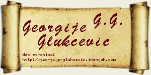 Georgije Glukčević vizit kartica
